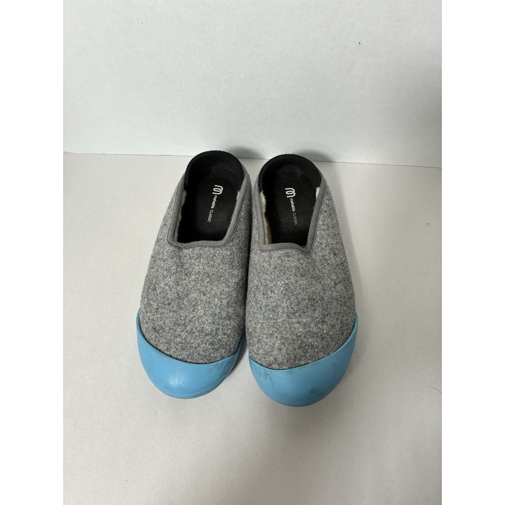Mahabis Classic Wool Women's Slippers Larvik Light Grey Blue EU Size 41 US 10